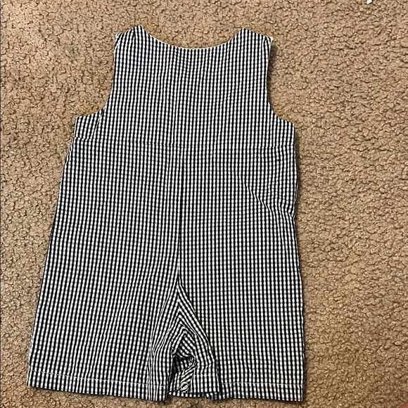 Kids Black and White Overalls - Picture 2 of 4